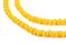 The Bead Chest Bright Yellow 4mm Glass Heishi Beads - 26" Strand of Indonesian Java Spacer Beads for Crafts & Jewelry Making